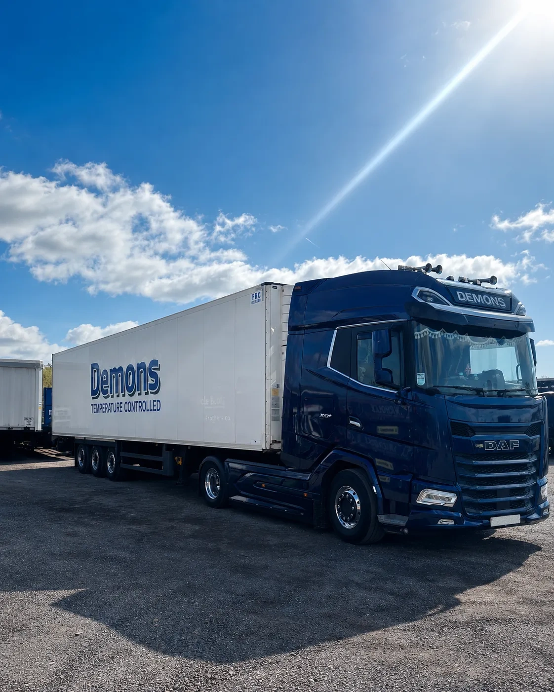 Truck parked in a UK yard