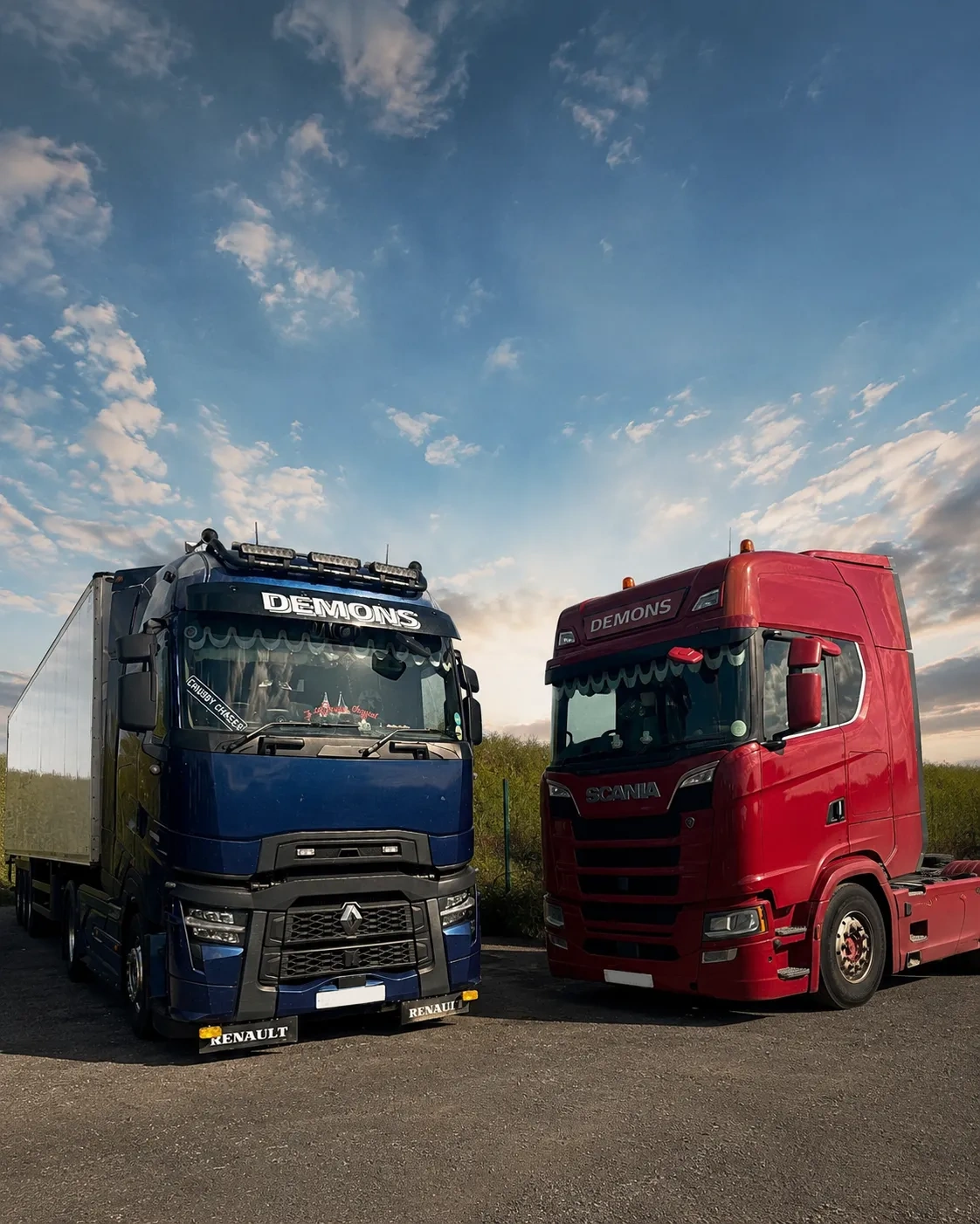 Truck at the fuel island in a UK yard